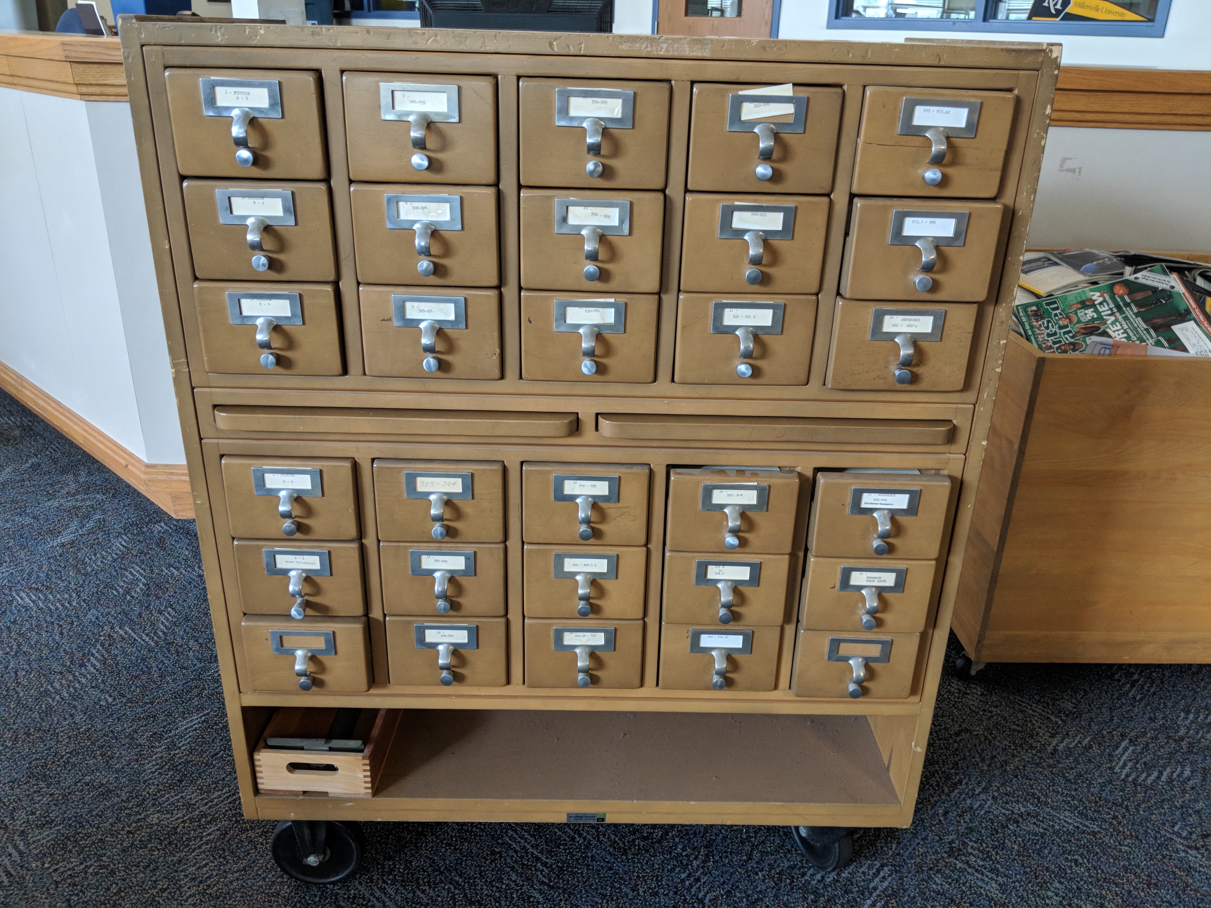 Old wooden cart catalog.